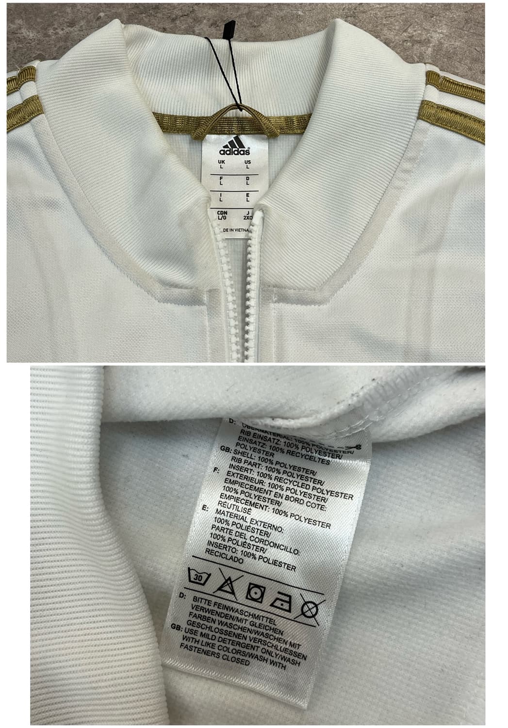 아디다스 AC밀란 트랙탑 져지 화이트 L #csz2463 상품이미지4