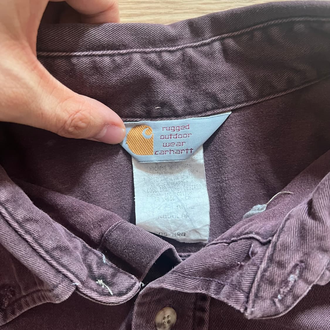 [CARHARTT] 칼하트 바람개비택 버건디 워크셔츠 상품이미지2