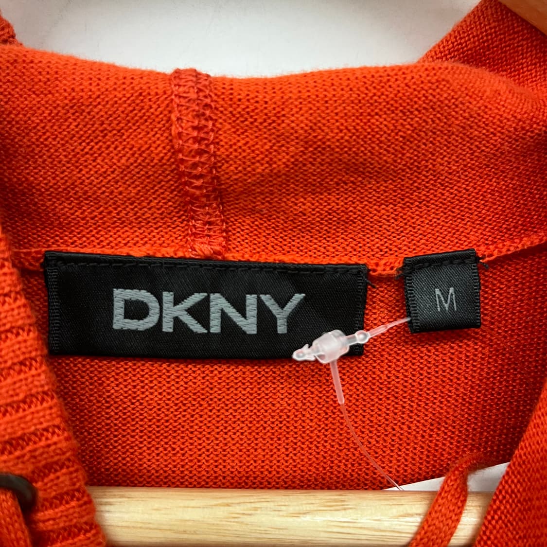 DKNY 주황색 민소매 후드 니트 여성M 상품이미지3