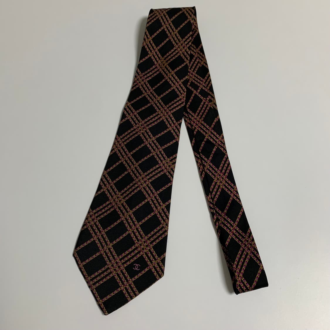 샤넬(CHANEL) 블랙 명품 이태리 100실크 명품넥타이 최상급 상품이미지8