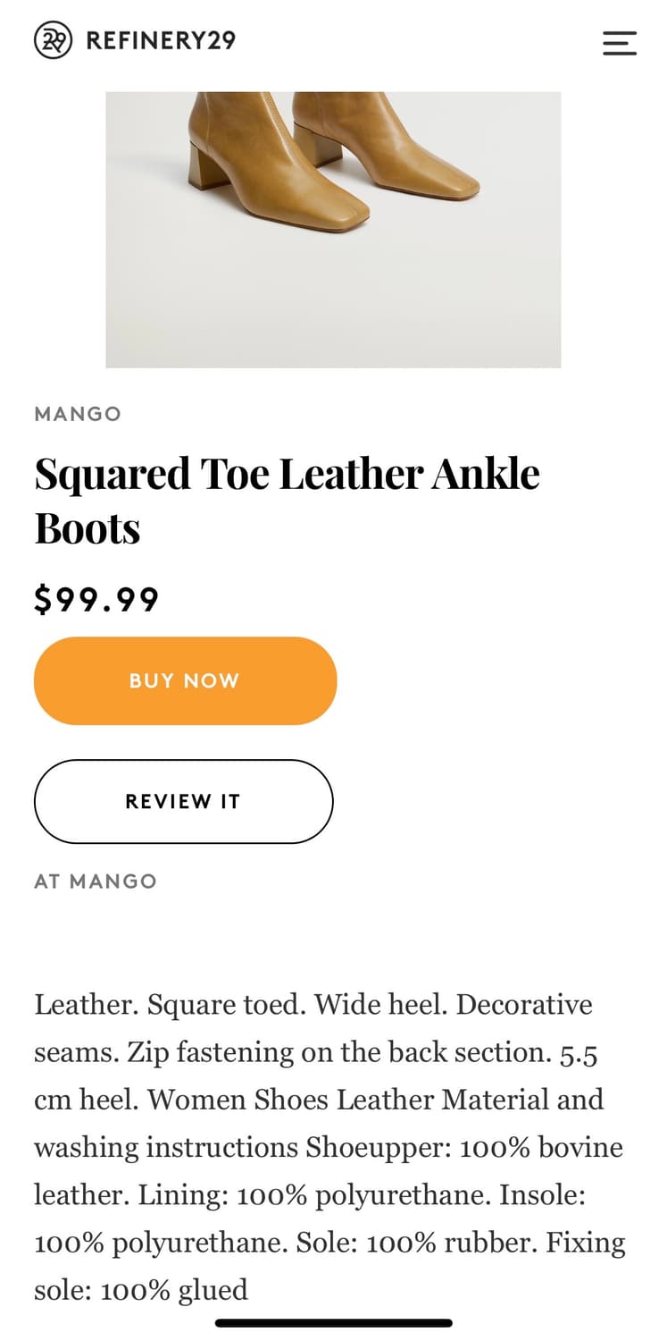 MANGO 소가죽 앵클부츠 상품이미지6