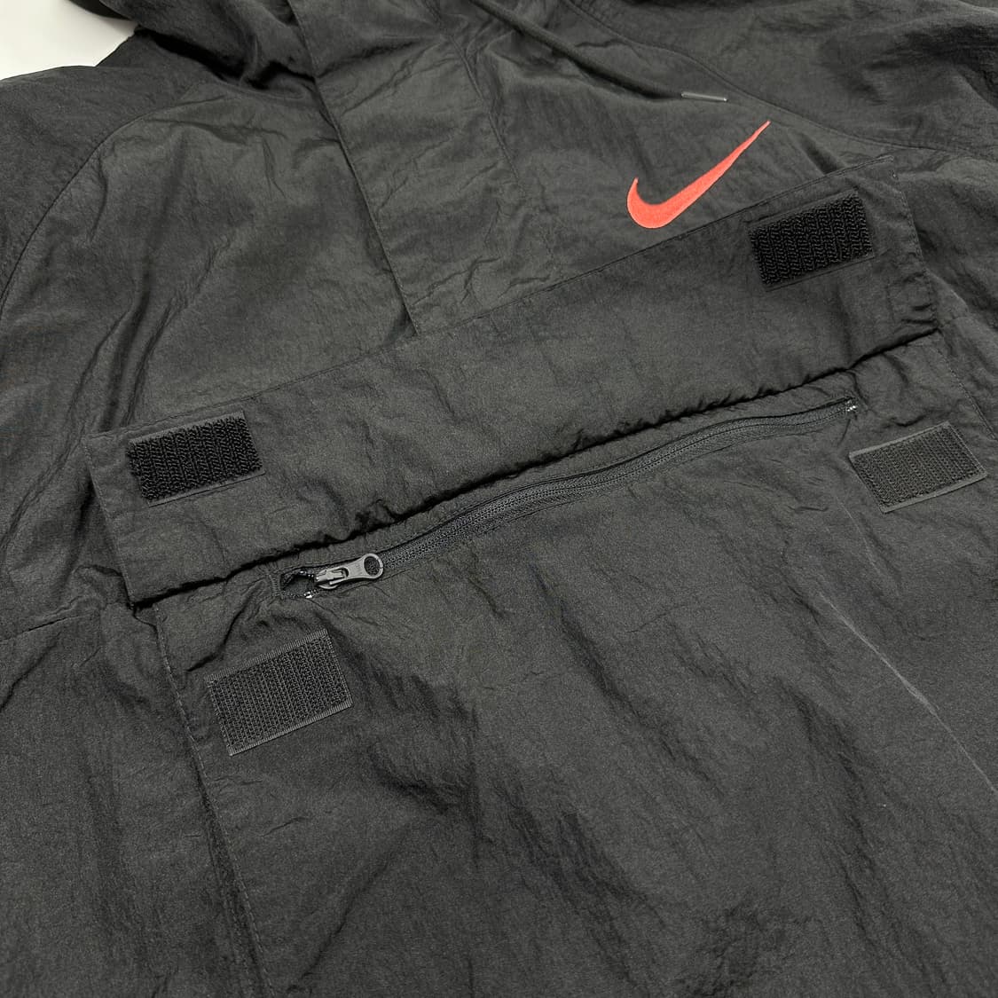 나이키 더블 스우시 우븐 아노락 바람막이 블랙 상품이미지7