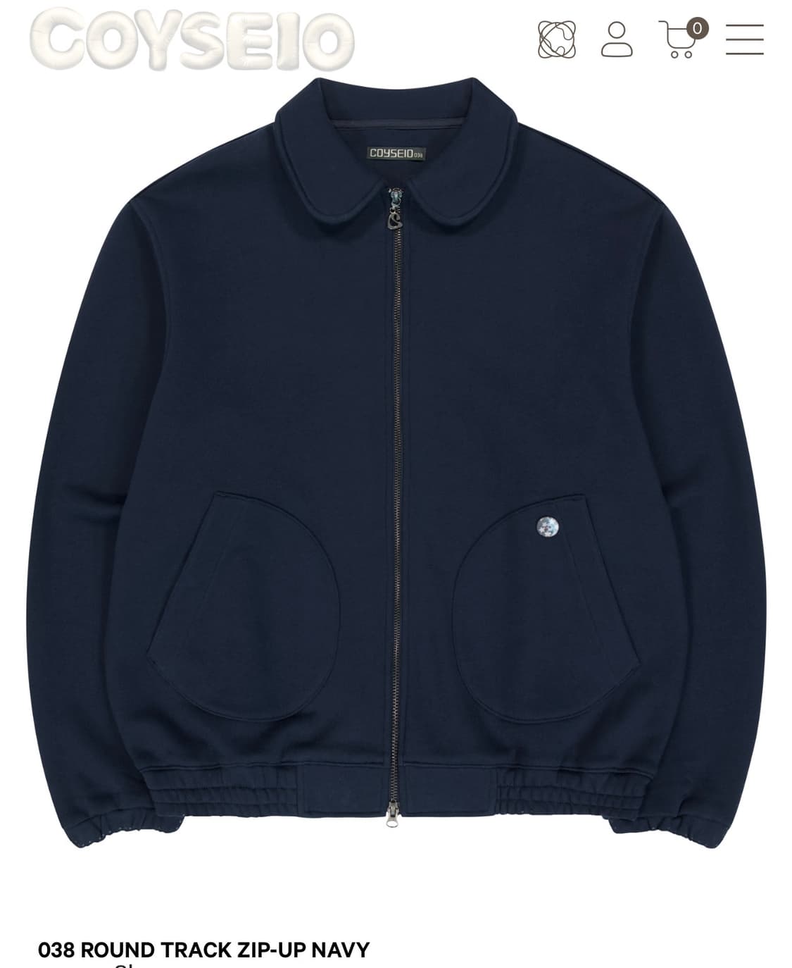 coyseio 038 round track zip up navy 상품이미지1
