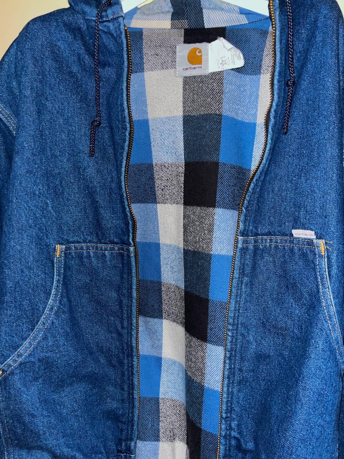 빈티지 칼하트 데님 액티브 자켓 상품이미지5