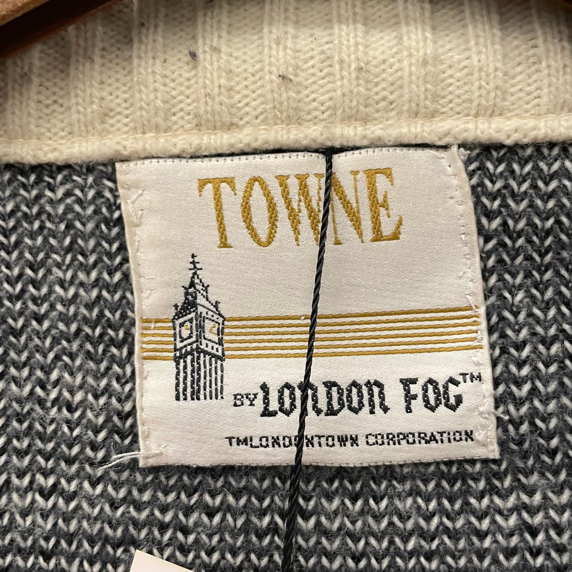 80s TOWNE by 런던 패턴 3D 울 니트 스웨터 상품이미지5