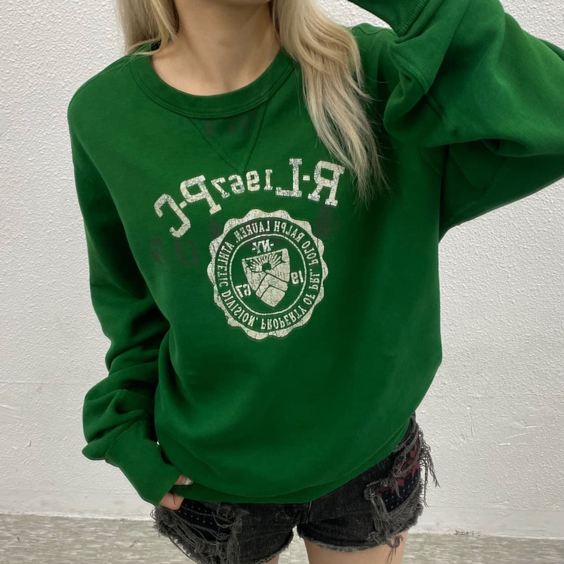 폴로 신형 써클 로고 그린 스웻셔츠 상품이미지1