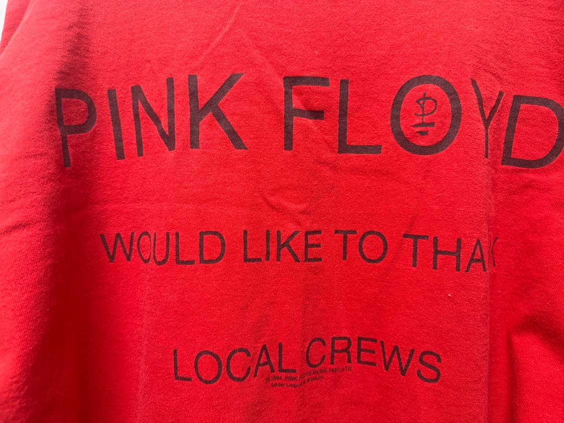 90s 빈티지 핑크플로이드 스태프 티셔츠 XL 상품이미지4