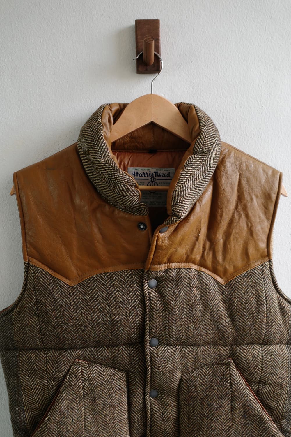 해리스 트위드 다운 베스트 상품이미지2