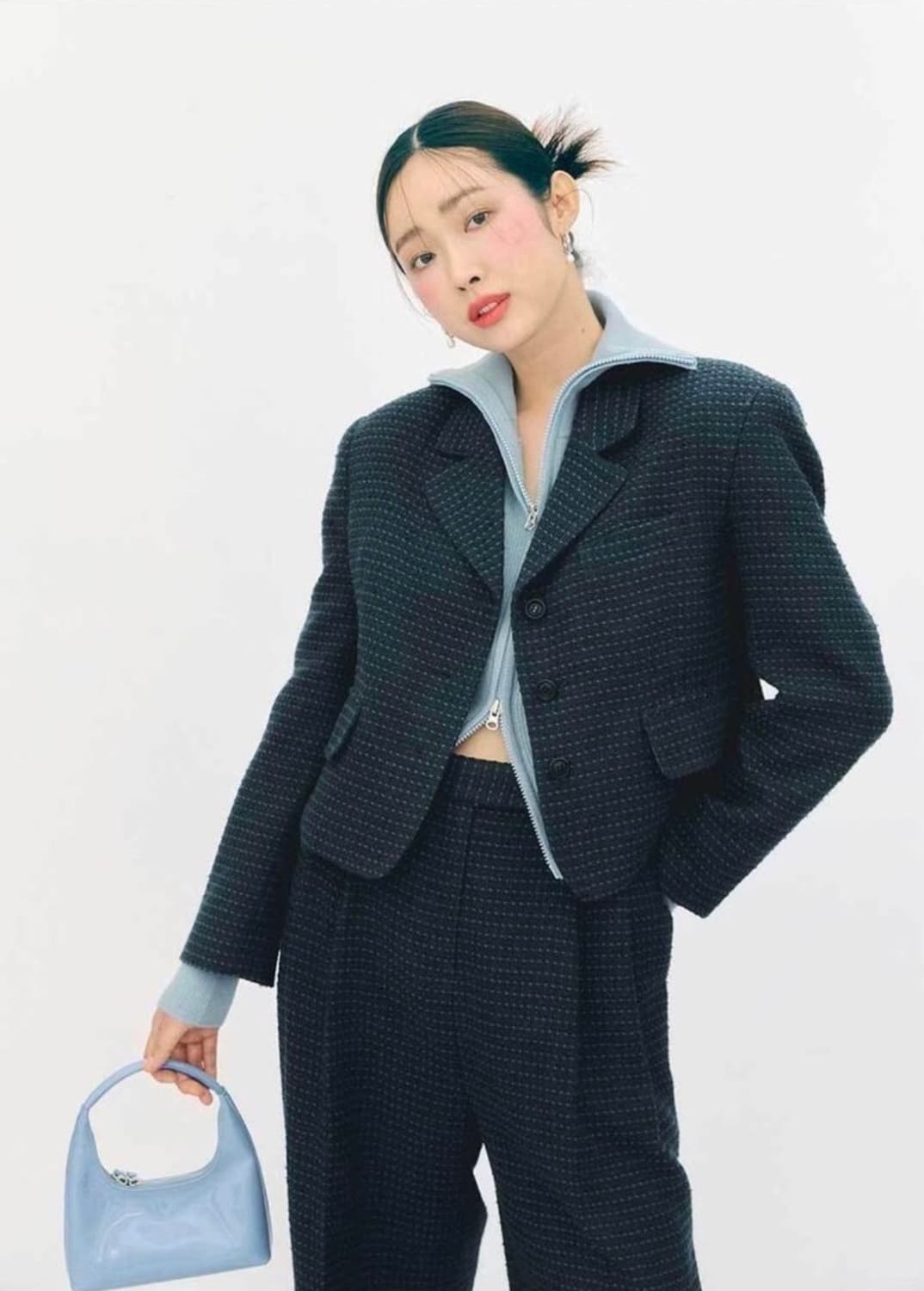 그로브 POUT 가디건 핑크, 블루 [차정원 착용] 상품이미지4