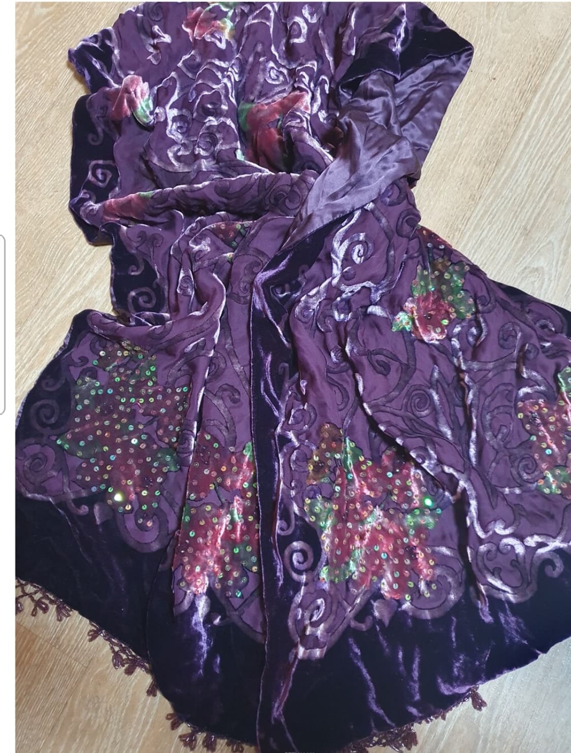 명품 닥스(백화점정품)**럭셔리한 디자인의 한복 코트 비즈장식 숄 머플러 상품이미지1