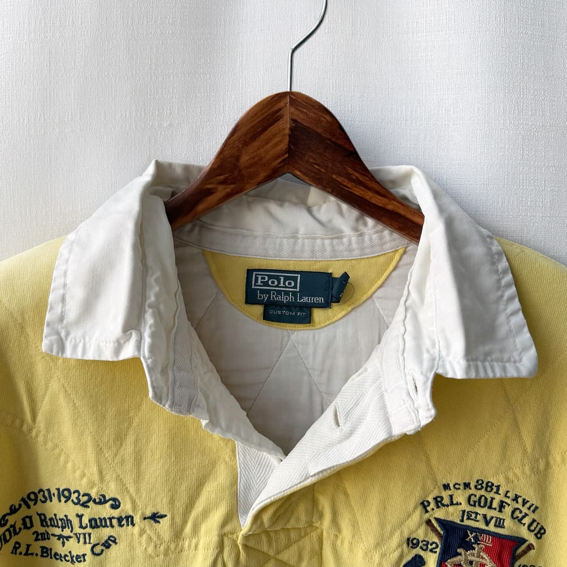 폴로 랄프로렌 럭비 카라티 옐로우 네이비 커스텀핏 XXL 상품이미지6