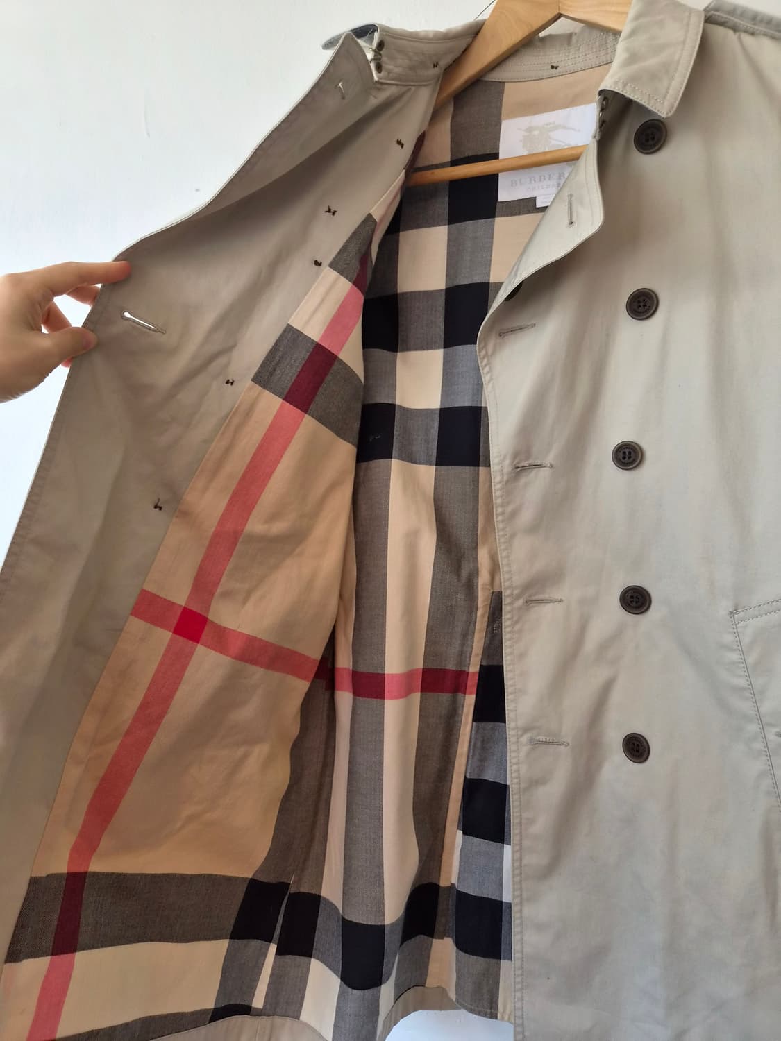 버버리 주니어(여성가능) 하프트렌치코트 14Y 상품이미지4