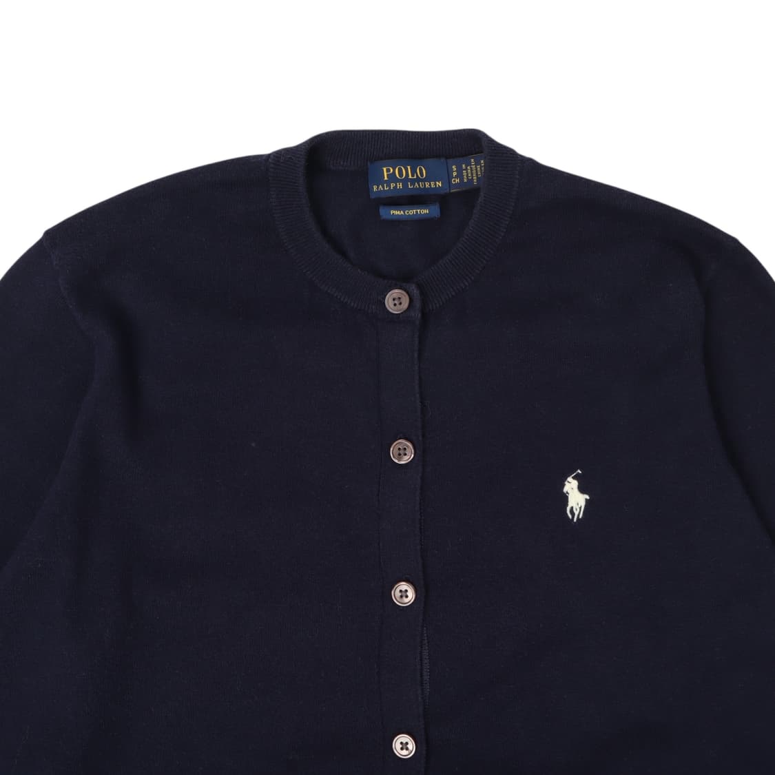 폴로 랄프로렌 네이비 코튼 니트 라운드 가디건 상품이미지2