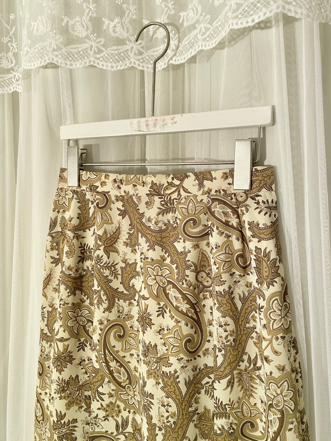 Vintage Paisley Ethnic Boho Long Skirt 상품이미지3