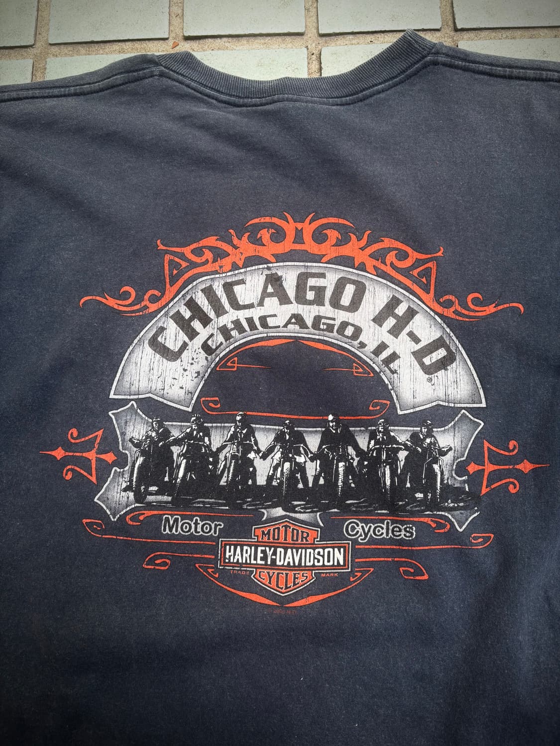 할리데이비슨 반팔티 네이비 XL 상품이미지2