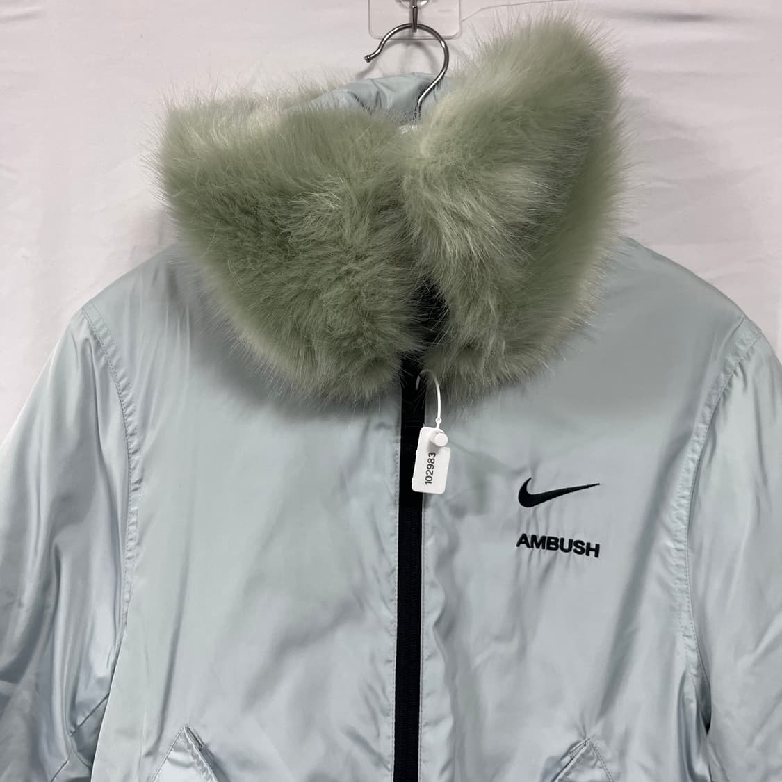 [남여공용] 나이키 X 엠부쉬 리버시블 그린 퍼자켓 (새상품) 상품이미지2