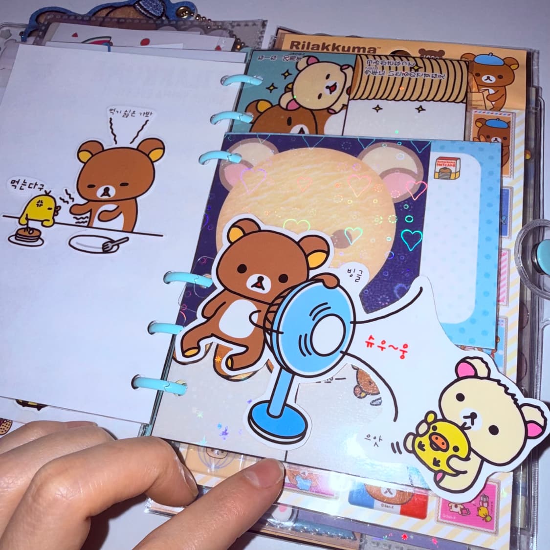 ✨리락쿠마 다이어리셋업/A6블루타입💙/66장 상품이미지6