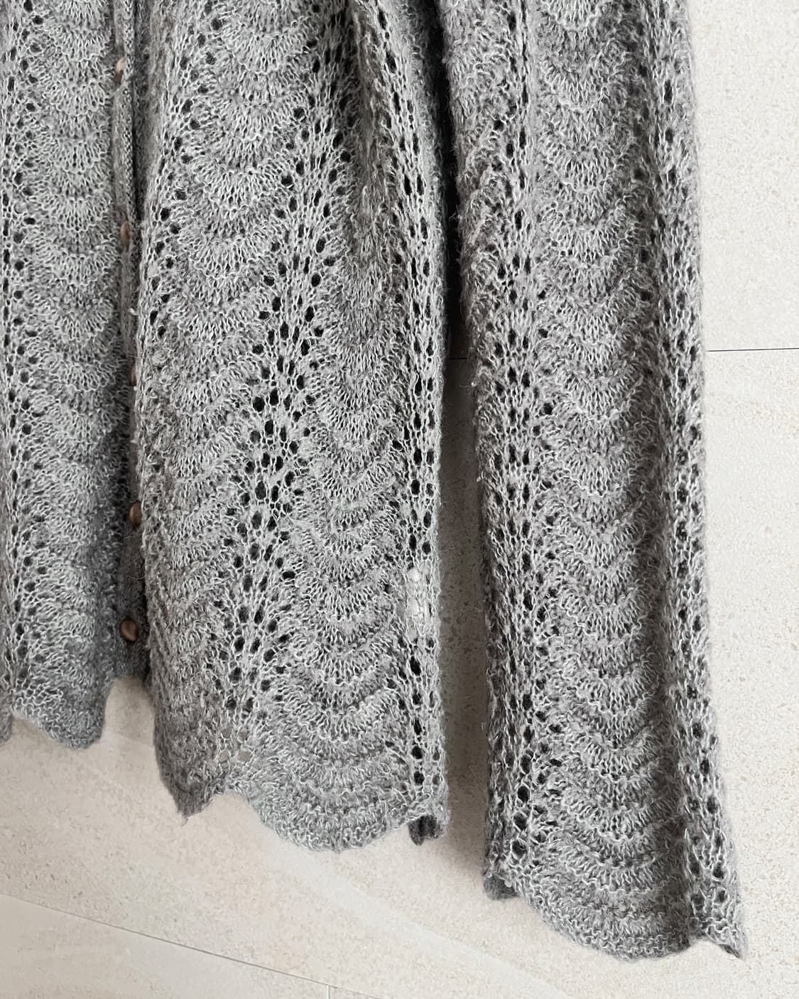 뮤트 카키 니트 가디건 상품이미지4