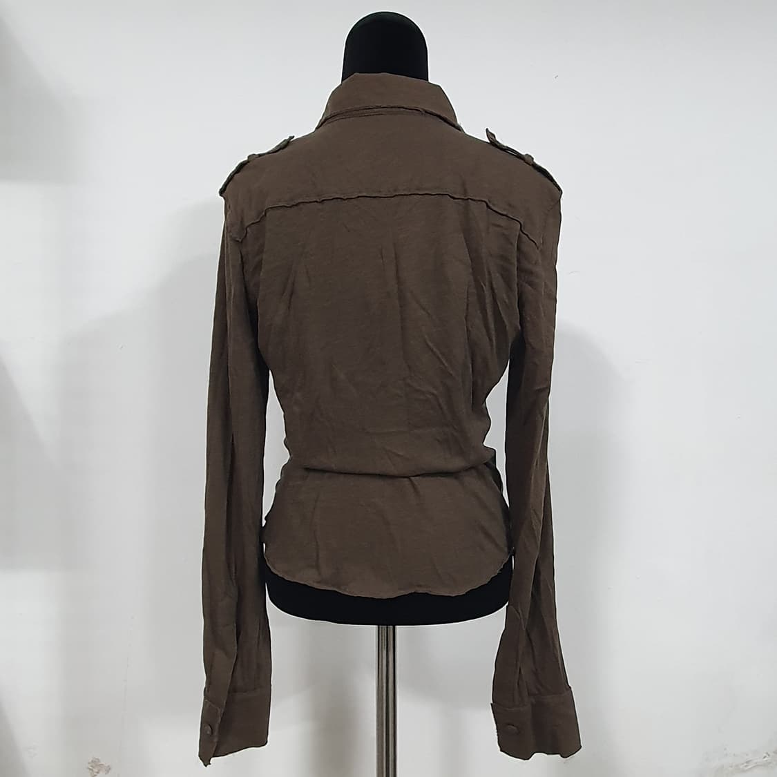 빈티지 그런지페어리 뮤트 컬러 y2k 밀란로랭 u라인 셔츠 탑 상품이미지2