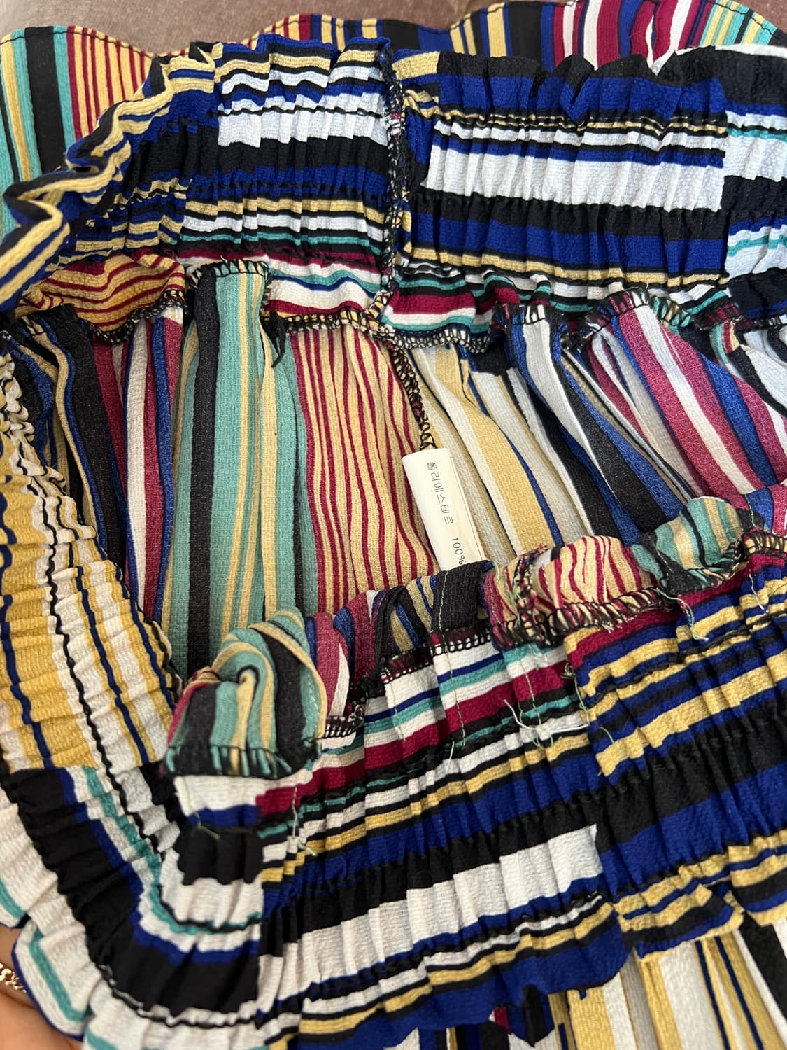 쇼핑몰 여성 에스닉 스트라이프 플리츠팬츠 플리츠바지 상품이미지5