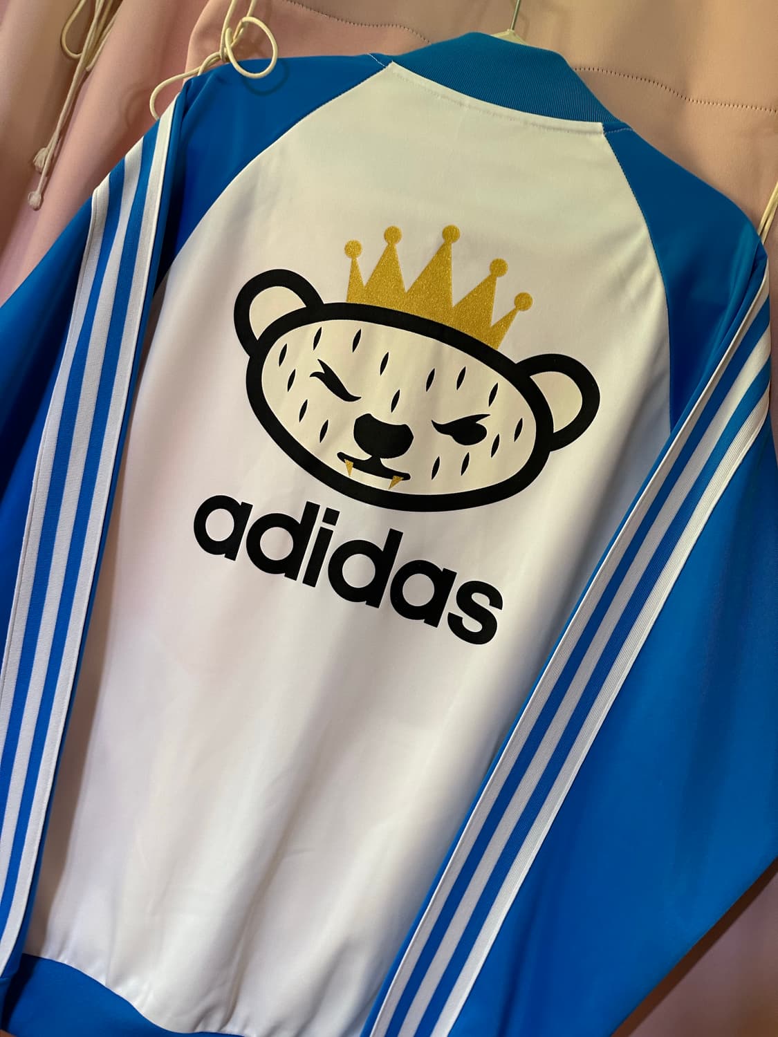 아디다스져지 아디다스 니고베어 트랙탑 새상품급 블루 화이트 불꽃 대장집업 상품이미지2