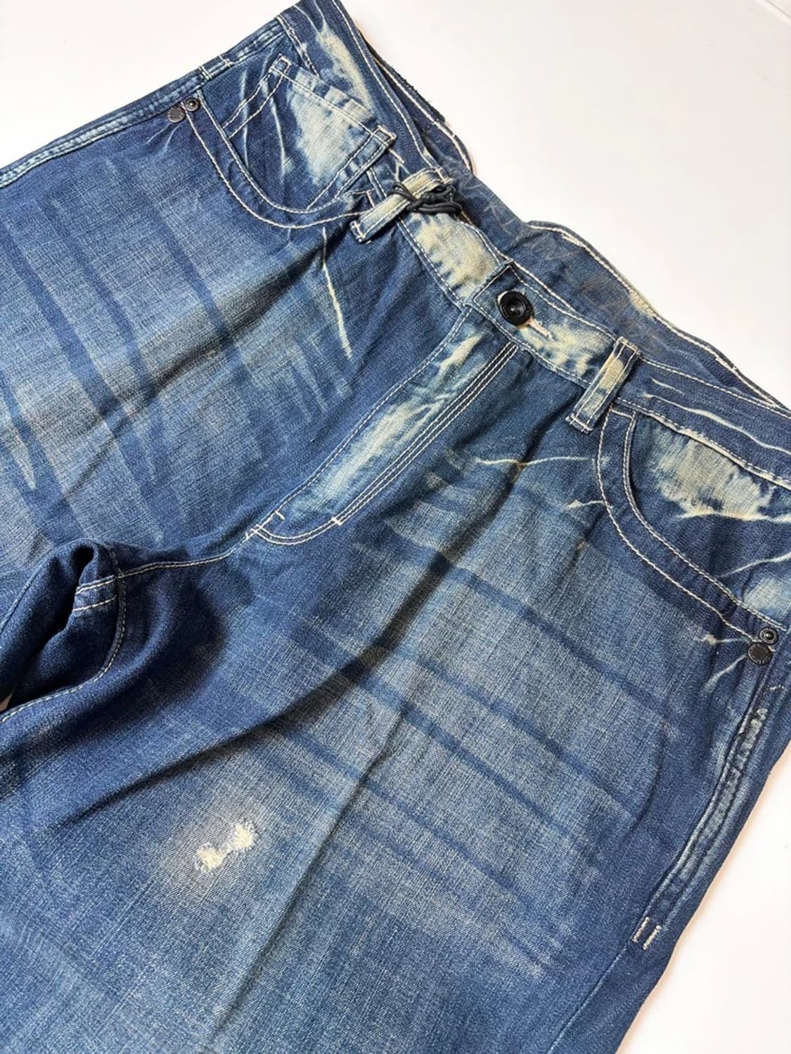 CK 00's 워싱 데미지드 와이드 데님 팬츠 PN9244 상품이미지2