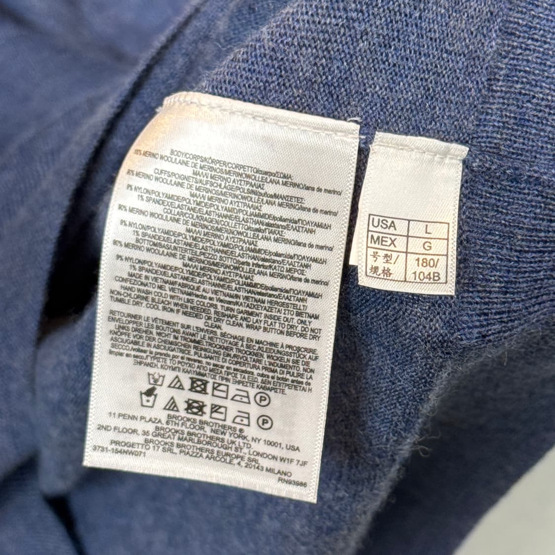 L) 브룩스브라더스 메리노울 카라 니트 상품이미지6