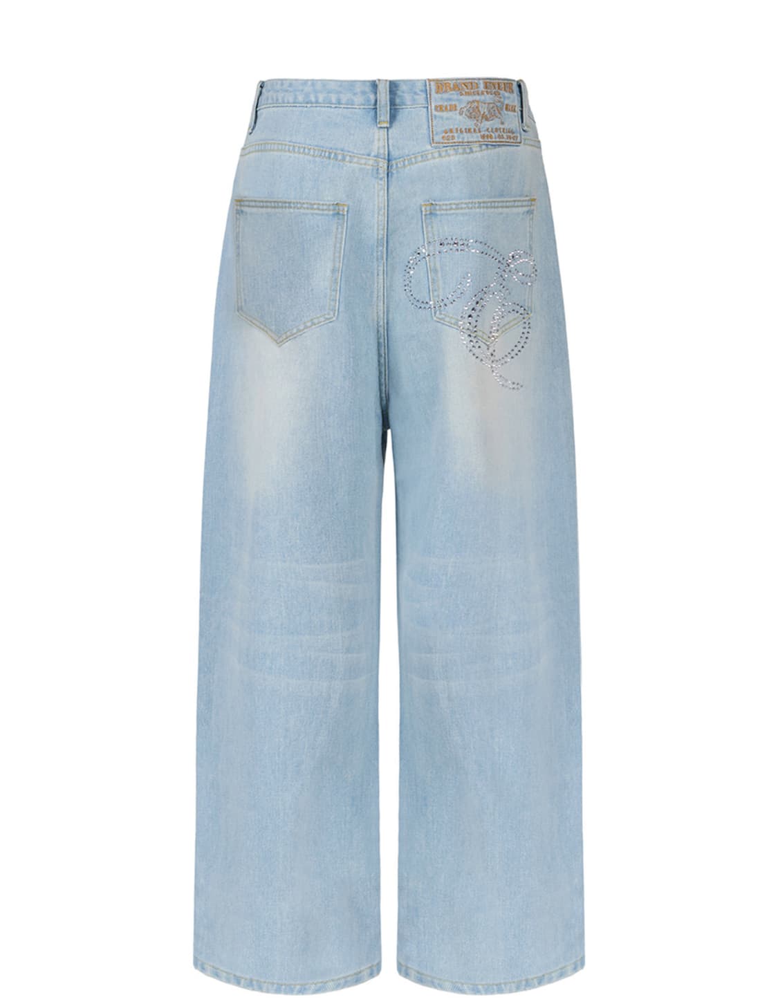E-Hotfix Logo Denim Pants - Light blue  상품이미지4
