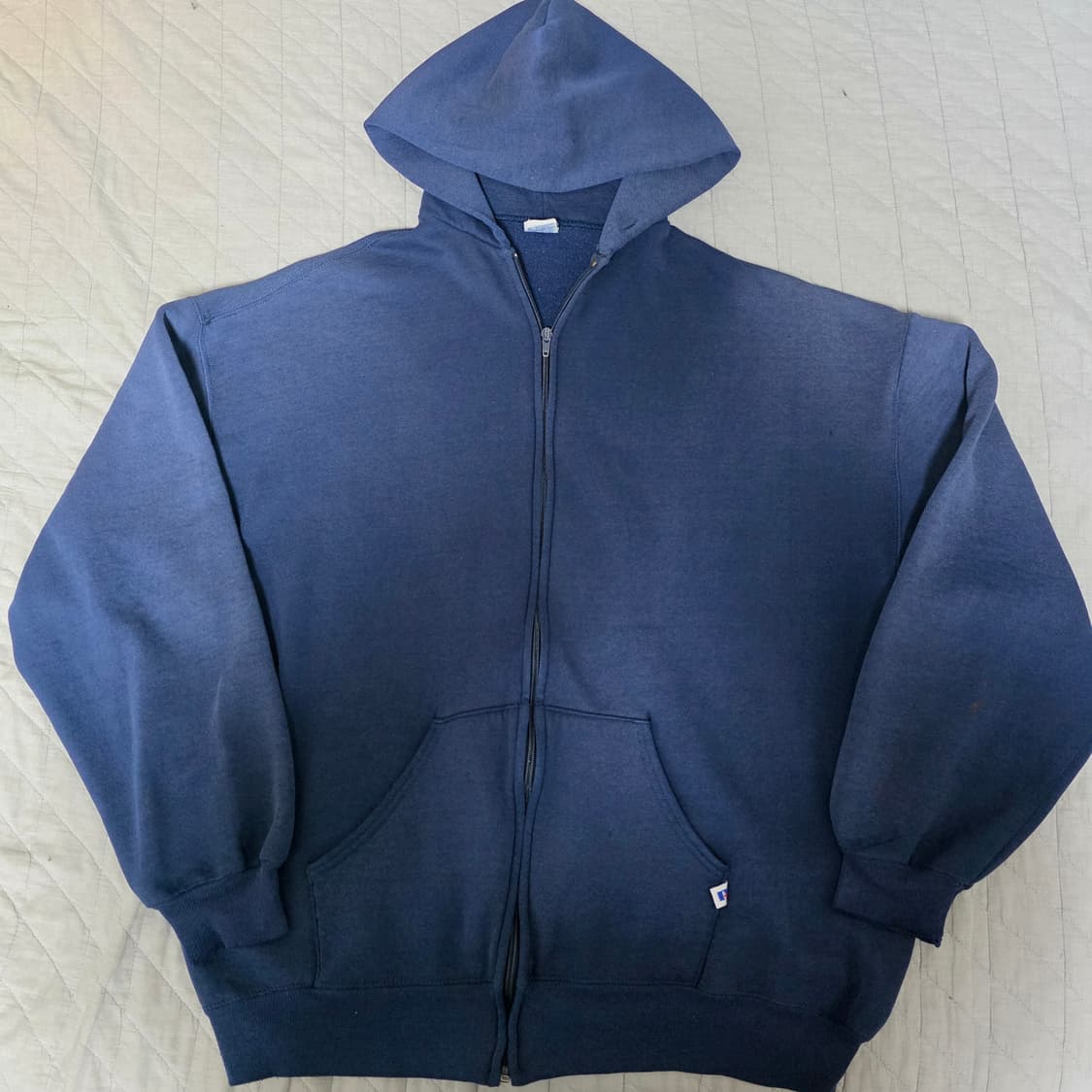 [XXL] 90s 러셀 애슬레틱 후드집업 네이비 하드페이드 ver.11 상품이미지1