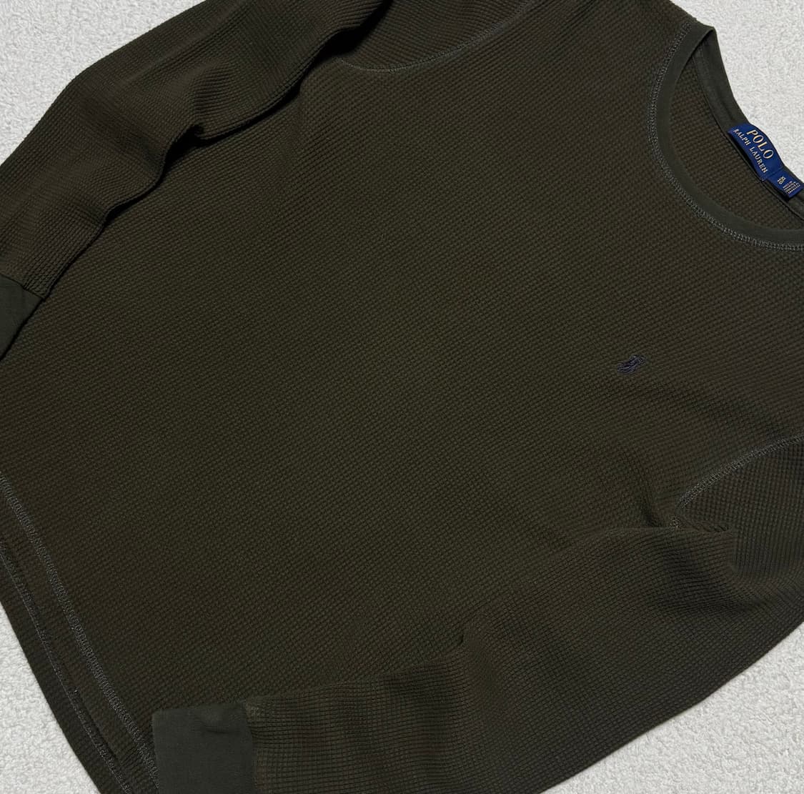 폴로 랄프로렌 딥카키/딥블루 와플 니트 상품이미지4