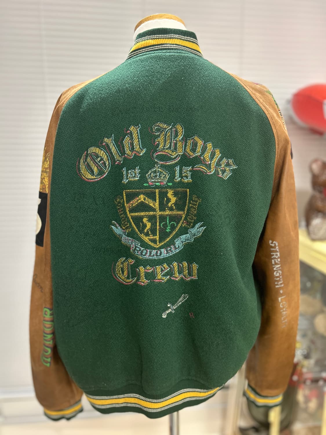 폴로 랄프로렌 올드보이 크루 울 레더믹스  바시티 자켓 XL 상품이미지5