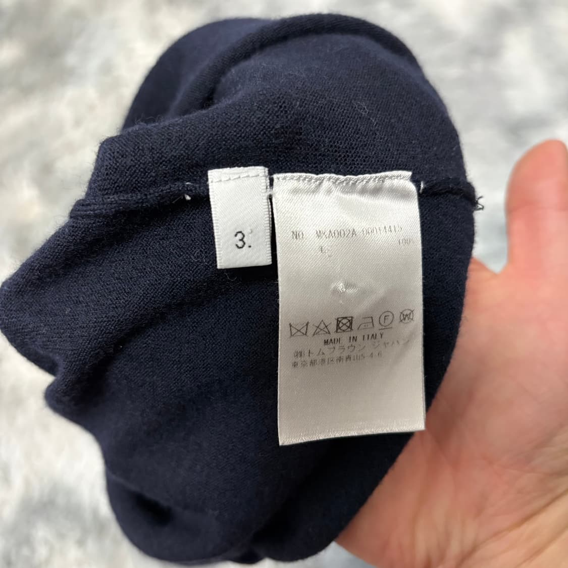 3사이즈 톰브라운 메리노 울니트 네이비 상품이미지4
