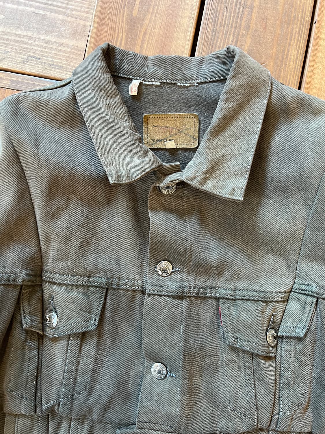 리바이스 카키브라운 숏 데님 자켓 상품이미지7