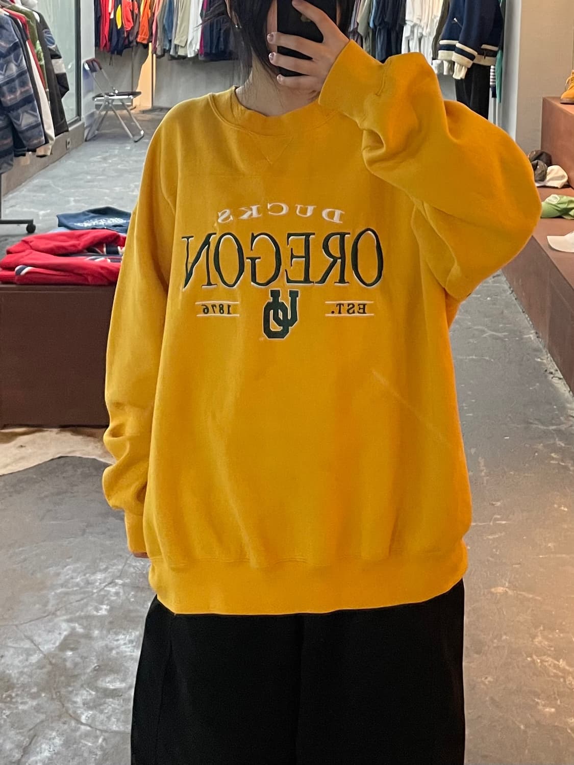 Lee 옐로우컬러 빈티지 맨투맨 스웻 셔츠 H2229 상품이미지1