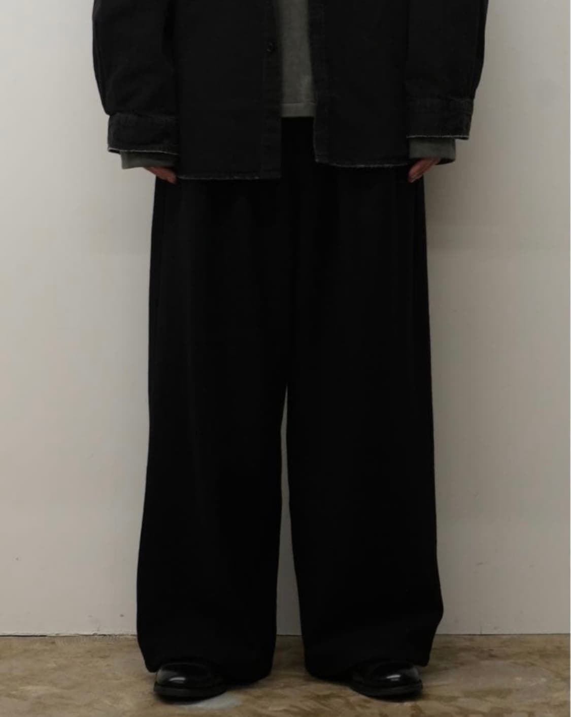 [1] Ancellm 안셀름 울 와이드 이지 턱 슬랙스 상품이미지3