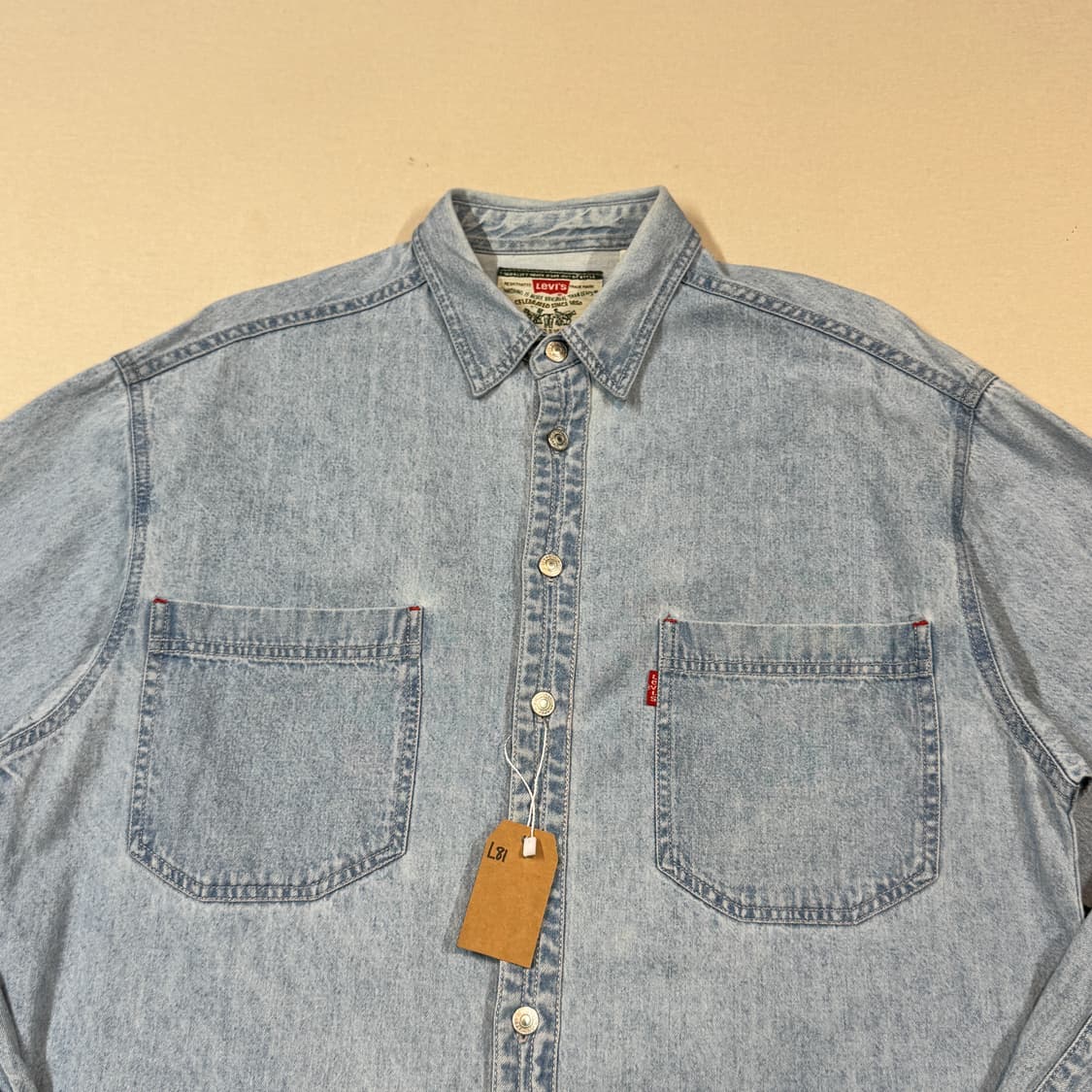 M) 리바이스 투포켓 워크 데님 셔츠 자켓 T버튼 타입 L81 상품이미지3