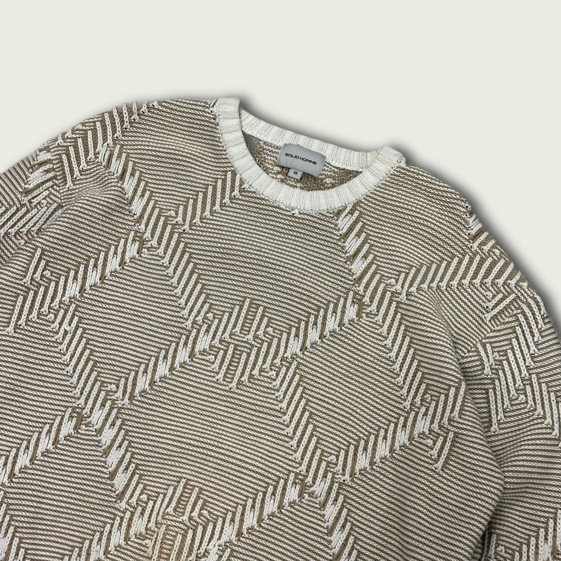 솔리드옴므 자카드 니트 상품이미지3