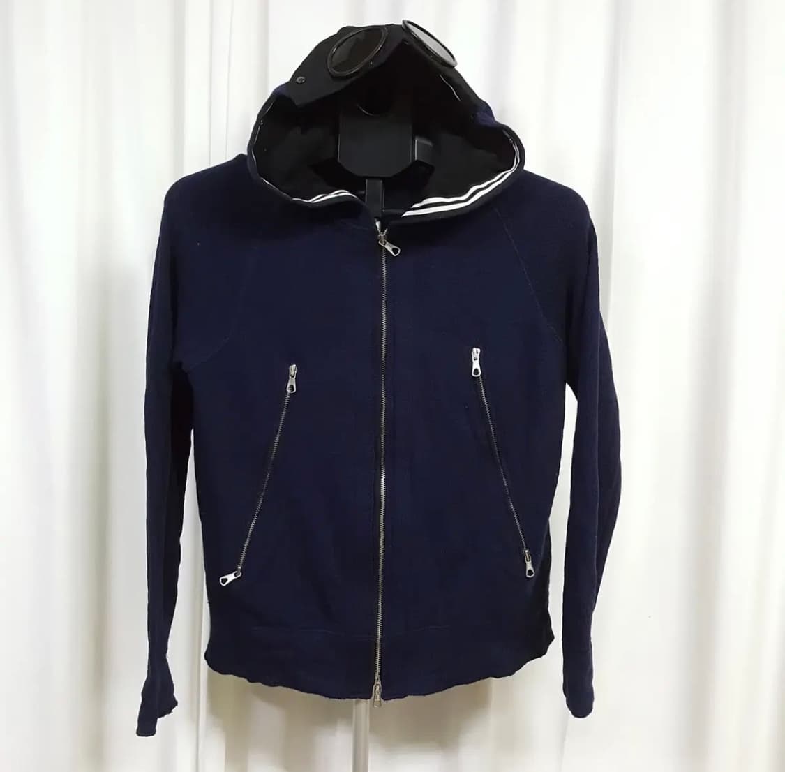 cp컴퍼니 고글 니트후드집업 상품이미지1