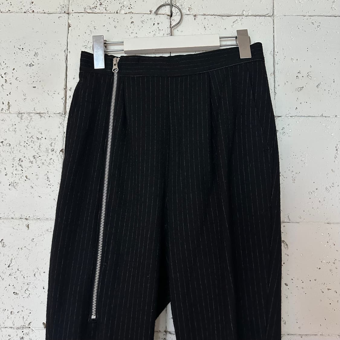 우먼S zucca 주카 울 배기 팬츠 블랙 상품이미지2