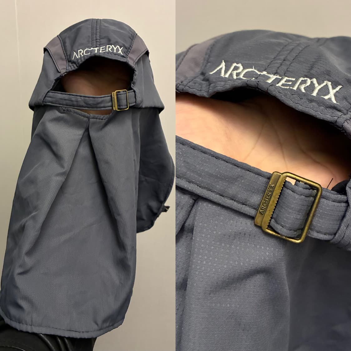 (F)90s 아크테릭스 빈티지 선플랩 쉴드 폴딩캡 캠프캡 상품이미지5