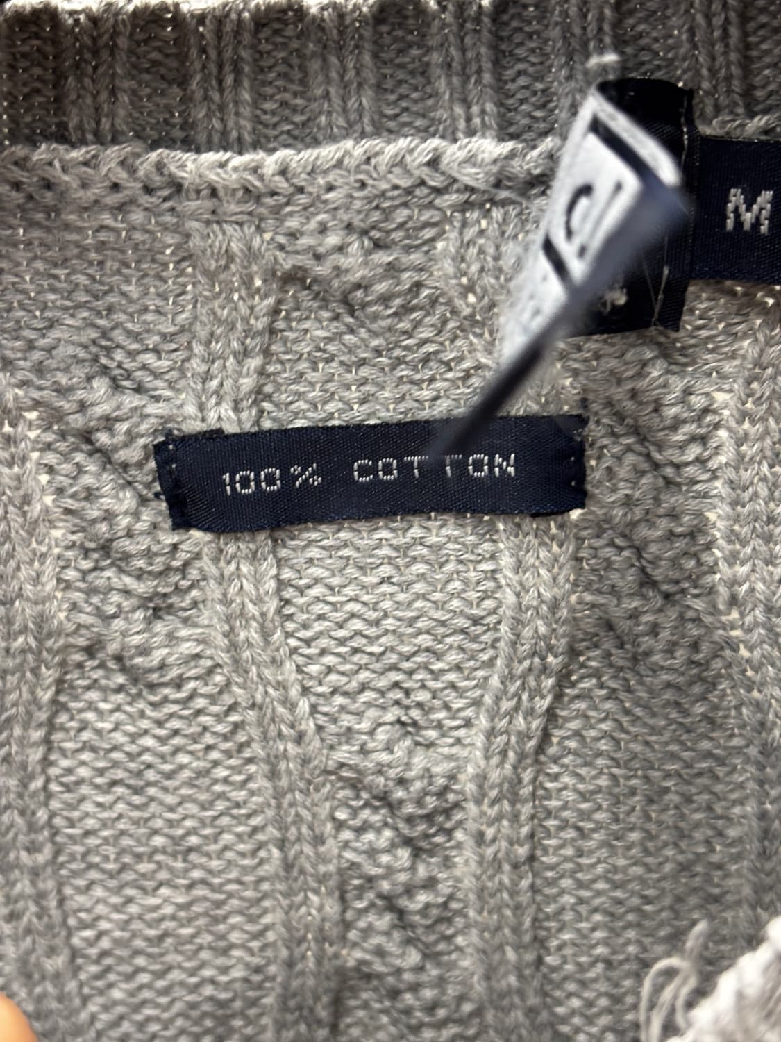 폴로 랄프로렌 케이블 니트 스웨터 그레이 M 상품이미지5