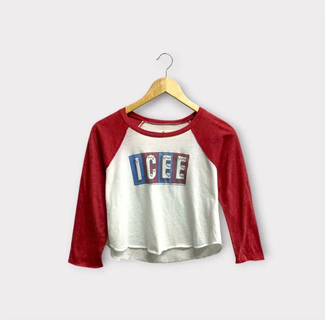 Hollister ICEE 래글런 크롭 티셔츠 S 상품이미지1