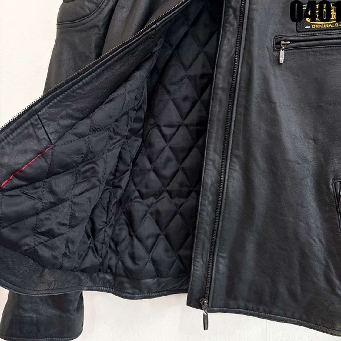 본디치(Von Dutch) 레더 라이더 자켓 100 0401 상품이미지8