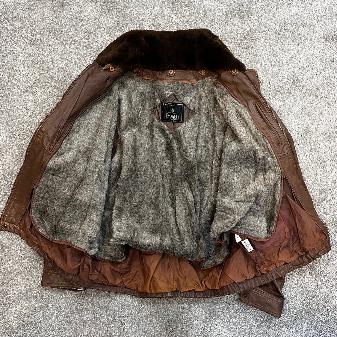 빈티지 브라운 A-2 소가죽 봄버 자켓L 상품이미지7