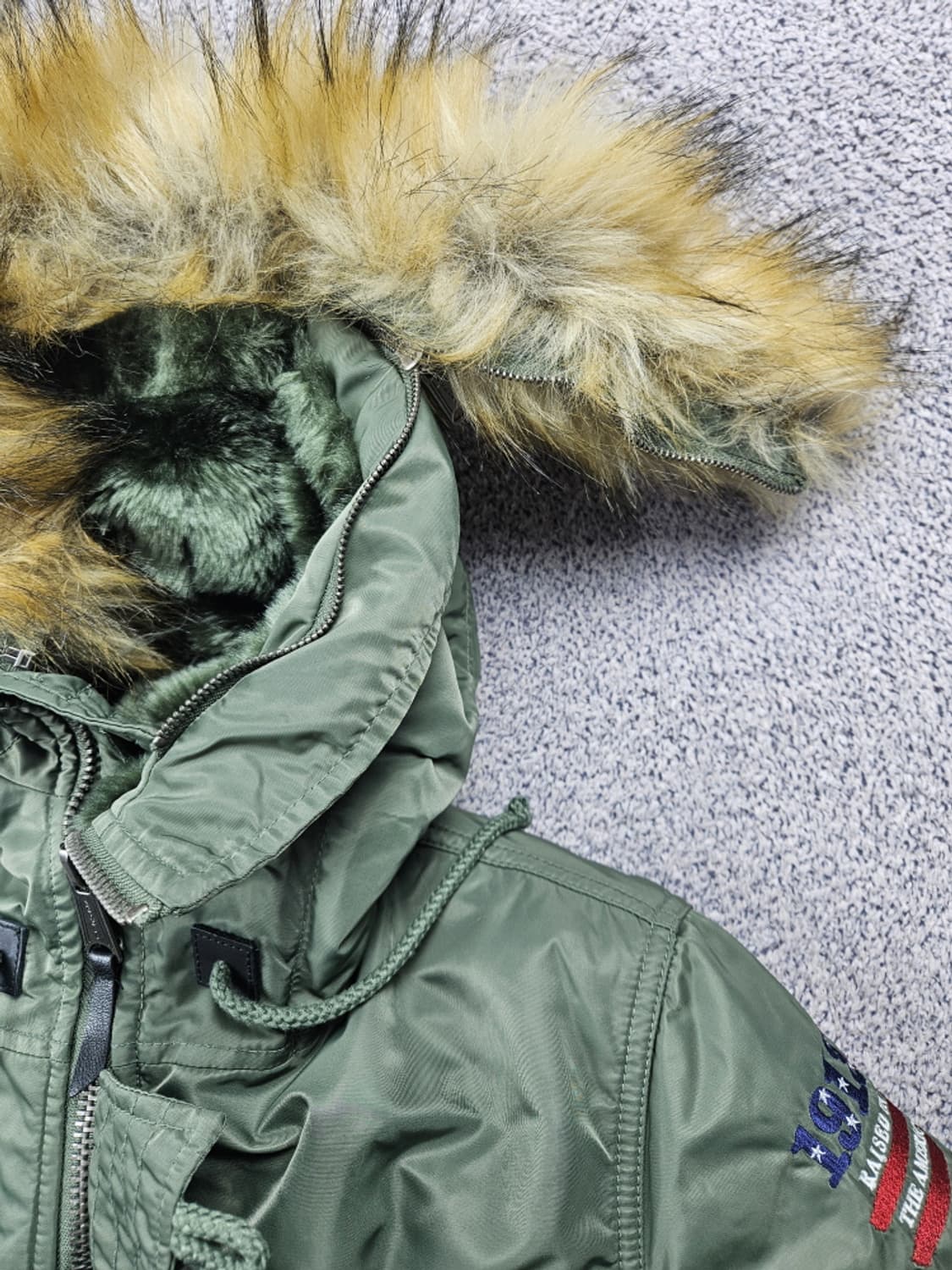 쇼트 타입 N-3B 밀리터리 파카 퍼 후드 자켓 ( M ) / 10373 상품이미지10