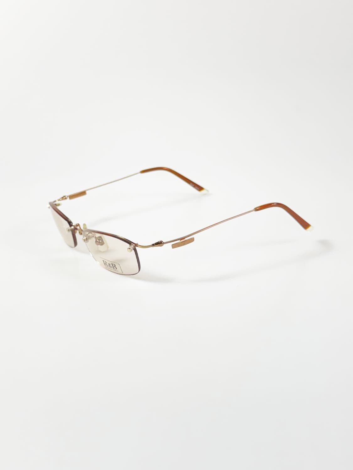 R&B Eyewear 무테 스퀘어 메탈 프레임 빈티지 틴트 안경 상품이미지3