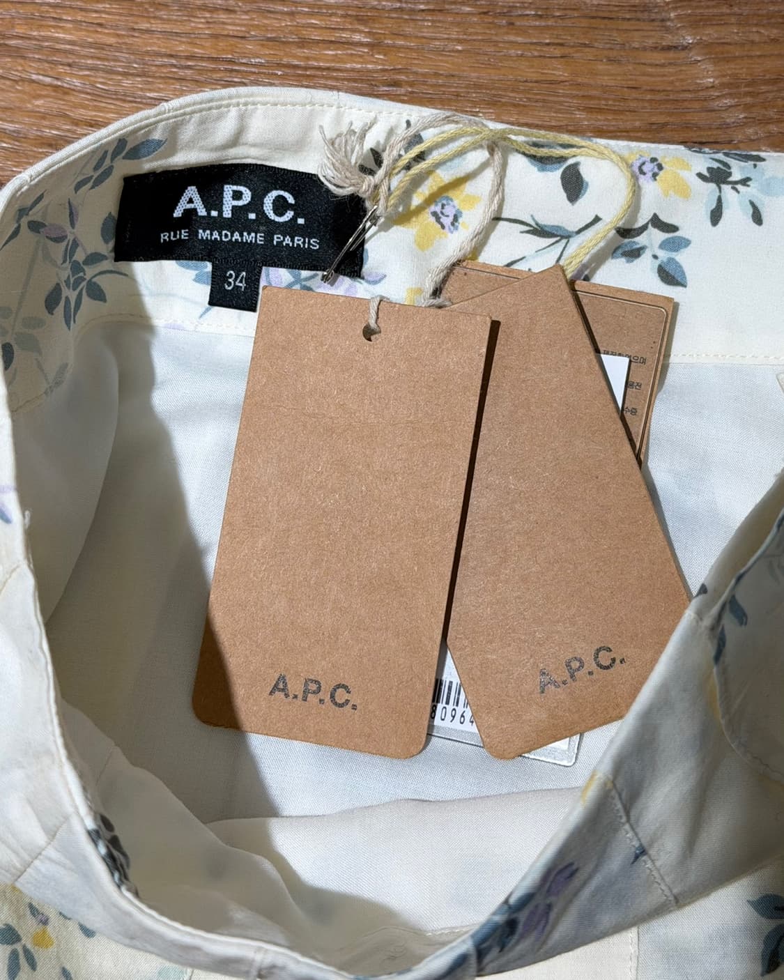 아페쎄 아이보리 플로럴 플리츠 프릴 미니 스커트 상품이미지7