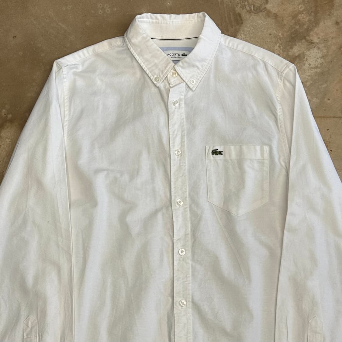 M 라코스테 레귤러핏 화이트 코튼 셔츠 상품이미지1