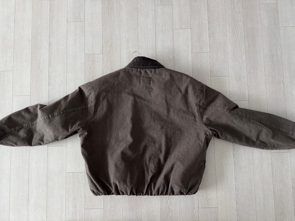 ZARA 콤비 칼라 점퍼 브라운 상품이미지2