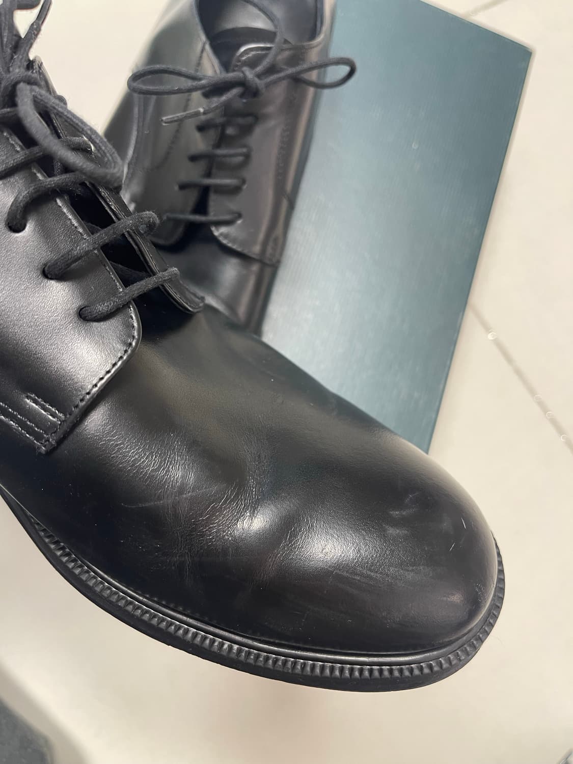 수제화 브랜드 오뷔제(OVJE) 더비 비브람창 블랙 280 상품이미지2